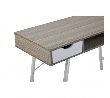 Bradbury Two Drawer Light Oak Veneer Desk - Modern Home Interiors