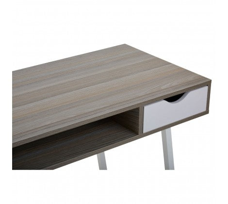 Bradbury Two Drawer Light Oak Veneer Desk - Modern Home Interiors