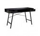 Bradbury Two Drawer Black Oak Veneer Desk - Modern Home Interiors