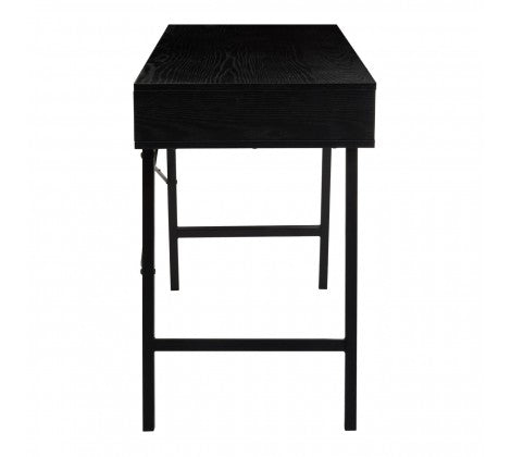 Bradbury Two Drawer Black Oak Veneer Desk - Modern Home Interiors