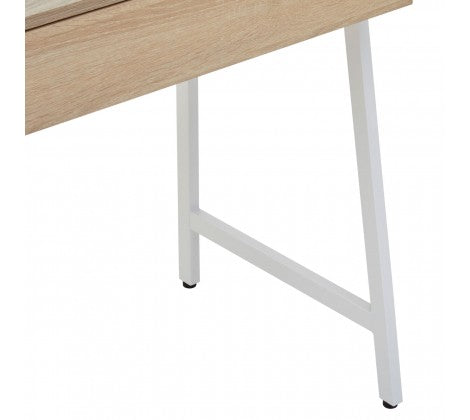 Bradbury Grey Oak Veneer Desk - Modern Home Interiors