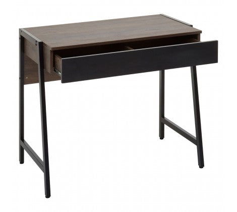 Bradbury Dark Oak Veneer Desk - Modern Home Interiors