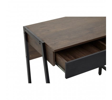 Bradbury Dark Oak Veneer Desk - Modern Home Interiors