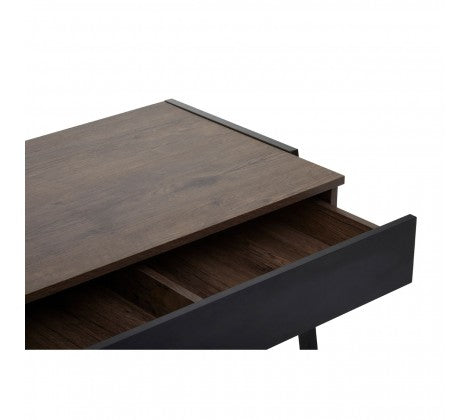 Bradbury Dark Oak Veneer Desk - Modern Home Interiors