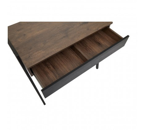 Bradbury Dark Oak Veneer Desk - Modern Home Interiors