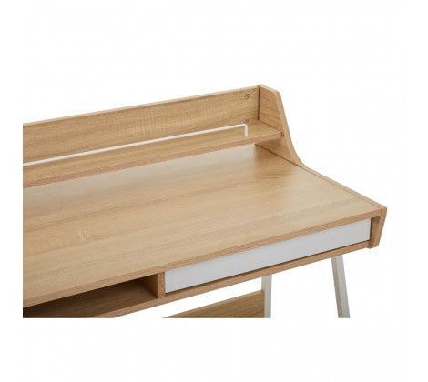 Bradbury Natural Oak Veneer Desk - Modern Home Interiors