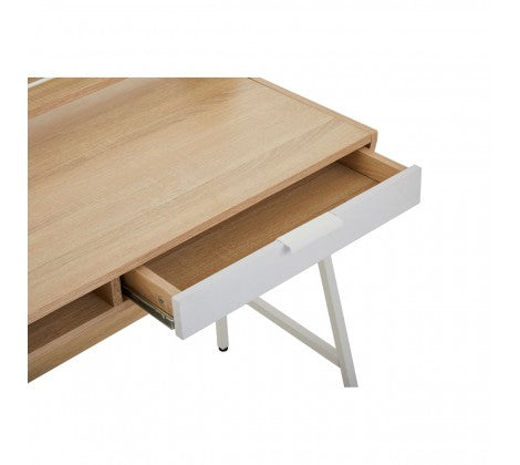 Bradbury Natural Oak Veneer Desk - Modern Home Interiors