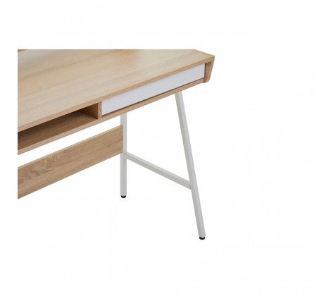 Bradbury Natural Oak Veneer Desk - Modern Home Interiors