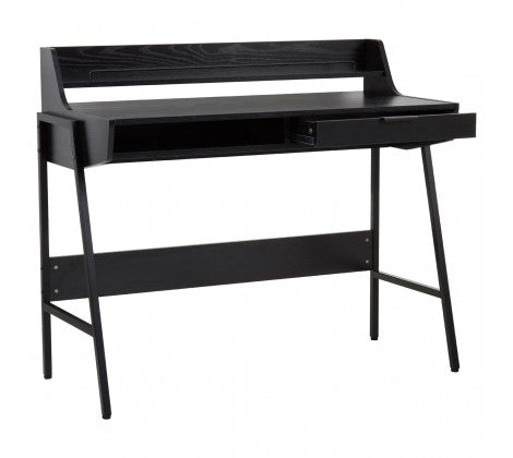 Bradbury Black Oak Veneer Desk - Modern Home Interiors