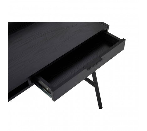 Bradbury Black Oak Veneer Desk - Modern Home Interiors