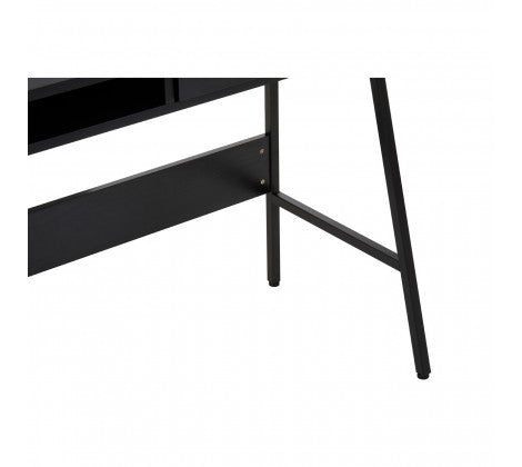 Bradbury Black Oak Veneer Desk - Modern Home Interiors