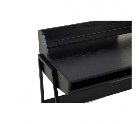 Bradbury Black Oak Veneer Desk - Modern Home Interiors