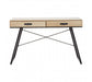 Bradbury Dark Oak Veneer Desk - Modern Home Interiors