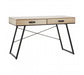 Bradbury Dark Oak Veneer Desk - Modern Home Interiors