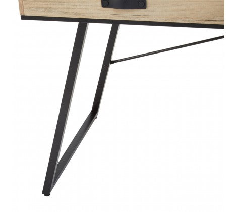 Bradbury Dark Oak Veneer Desk - Modern Home Interiors