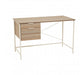 Bradbury Light Oak Veneer Desk With Drawers - Modern Home Interiors