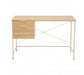 Bradbury Natural Oak Veneer Desk With Drawers - Modern Home Interiors