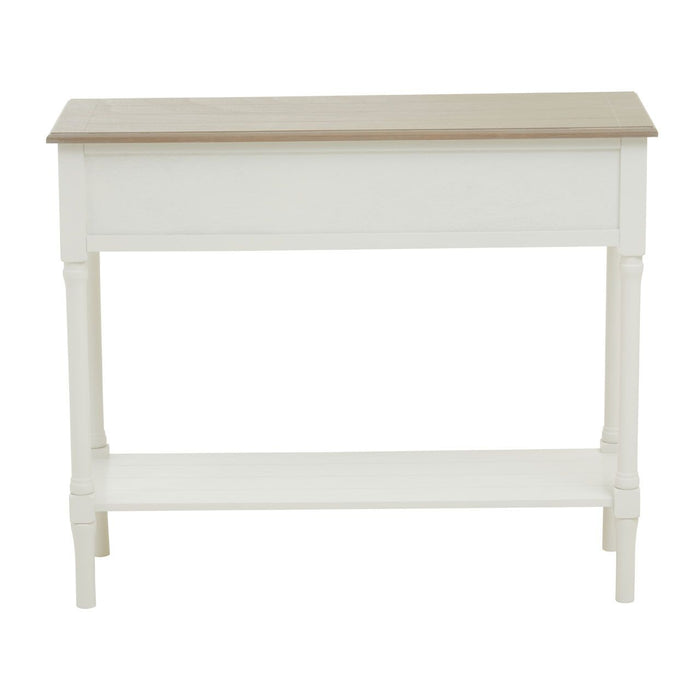 Two-Tone Pine Wood 2 Drawer Console Table