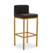 Baina Black PU and Gold Finish Bar Stool - Modern Home Interiors