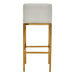 Baina White PU and Gold Finish Bar Stool - Modern Home Interiors