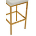 Baina White PU and Gold Finish Bar Stool - Modern Home Interiors