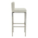 Baina White PU and Chrome Finish Bar Stool - Modern Home Interiors