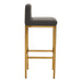 Baina Dark Grey PU and Gold Finish Bar Stool - Modern Home Interiors