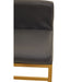 Baina Dark Grey PU and Gold Finish Bar Stool - Modern Home Interiors