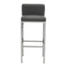 Baina Dark Grey PU and Chrome Finish Bar Stool - Modern Home Interiors