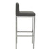 Baina Dark Grey PU and Chrome Finish Bar Stool - Modern Home Interiors