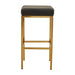 Baina Black PU and Gold Finish Bar Stool - Modern Home Interiors