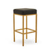 Baina Black PU and Gold Finish Bar Stool - Modern Home Interiors