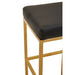 Baina Black PU and Gold Finish Bar Stool - Modern Home Interiors