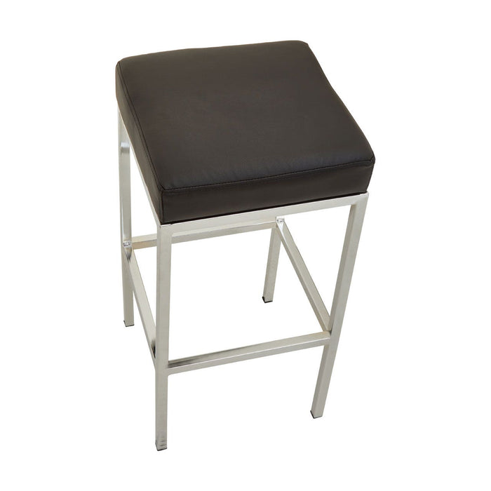 Baina Black PU and Chrome Finish Bar Stool - Modern Home Interiors