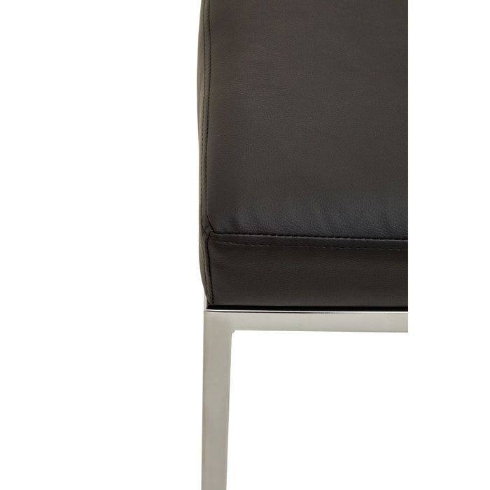 Baina Black PU and Chrome Finish Bar Stool - Modern Home Interiors