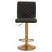 Black and Gold Bar Stool with Round Base - Modern Home Interiors