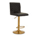 Black and Gold Bar Stool with Round Base - Modern Home Interiors