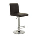 Black and Chrome Bar Stool with Round Base - Modern Home Interiors