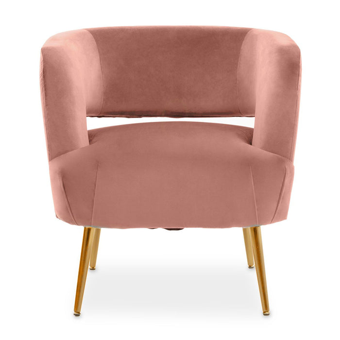 Foam Padded Velvet U-Shaped Accent Chair