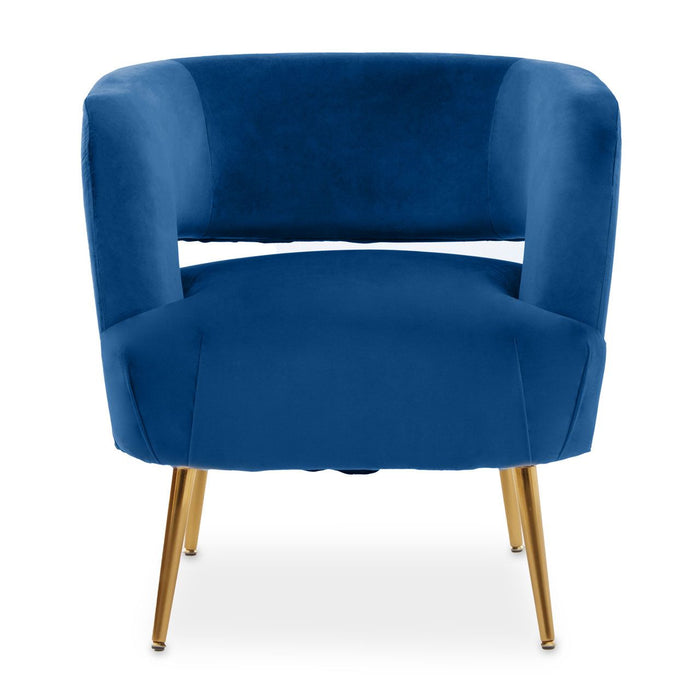 Foam Padded Velvet U-Shaped Accent Chair