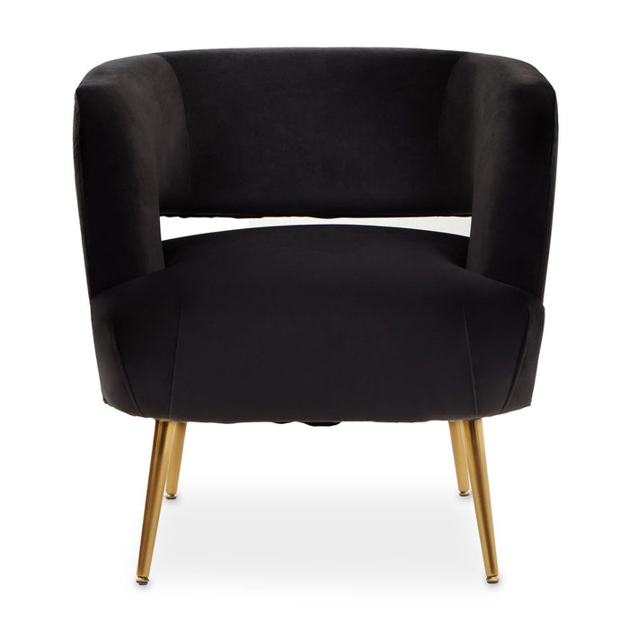 Foam Padded Velvet U-Shaped Accent Chair