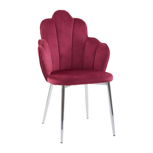 Tian Pink Velvet Dining Chair - Modern Home Interiors