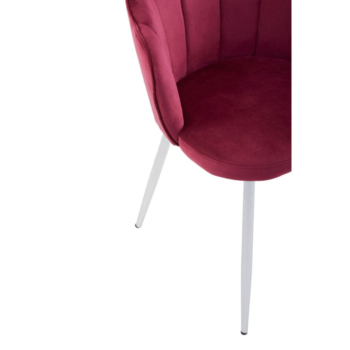 Tian Pink Velvet Dining Chair - Modern Home Interiors