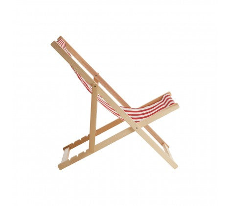 Beauport Red/ White Deck Chair - Modern Home Interiors