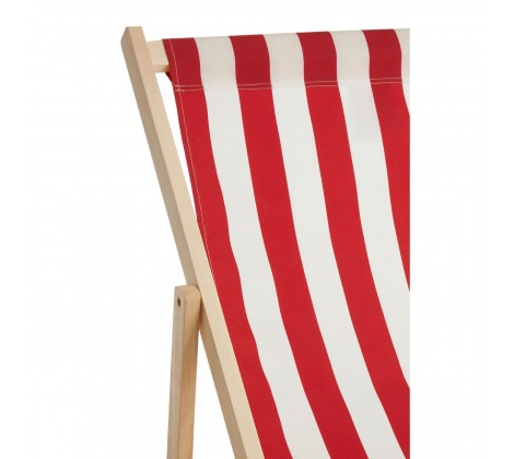 Beauport Red/ White Deck Chair - Modern Home Interiors