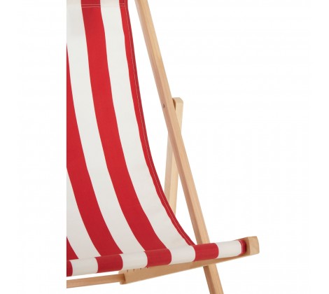 Beauport Red/ White Deck Chair - Modern Home Interiors