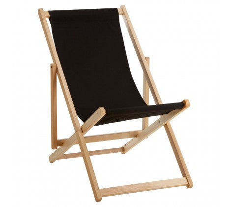 Beauport Black Deck Chair - Modern Home Interiors