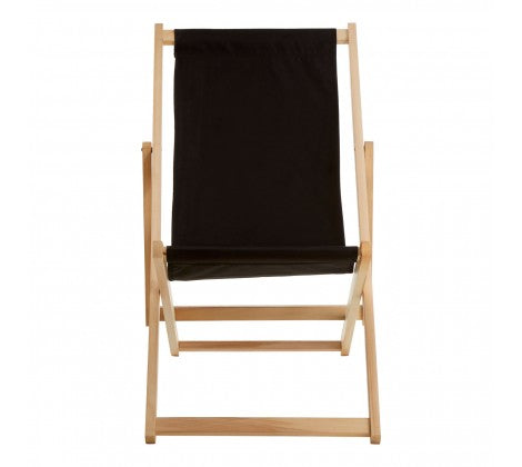 Beauport Black Deck Chair - Modern Home Interiors