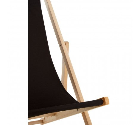 Beauport Black Deck Chair - Modern Home Interiors