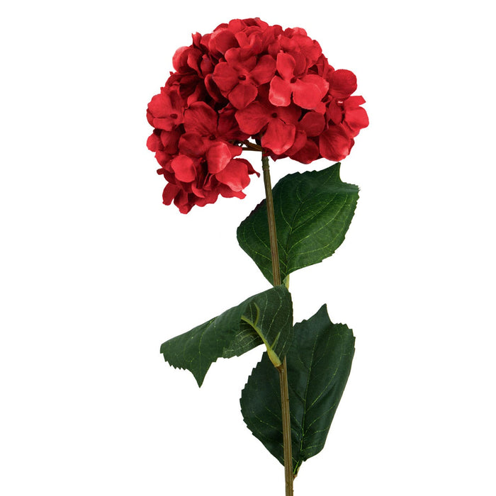 Fiori Hydrangea Stem Red Flower - 74cm - Modern Home Interiors